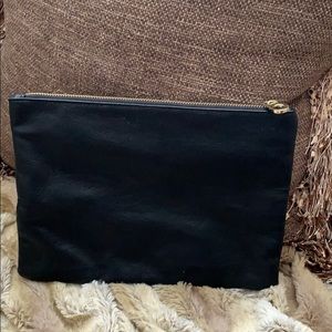 Black Clutch with Gold Hardware